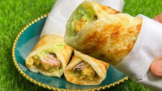 Chicken Malai Tikka Rolls | Chicken Paratha Roll | Smoky Chicken Malai Rolls