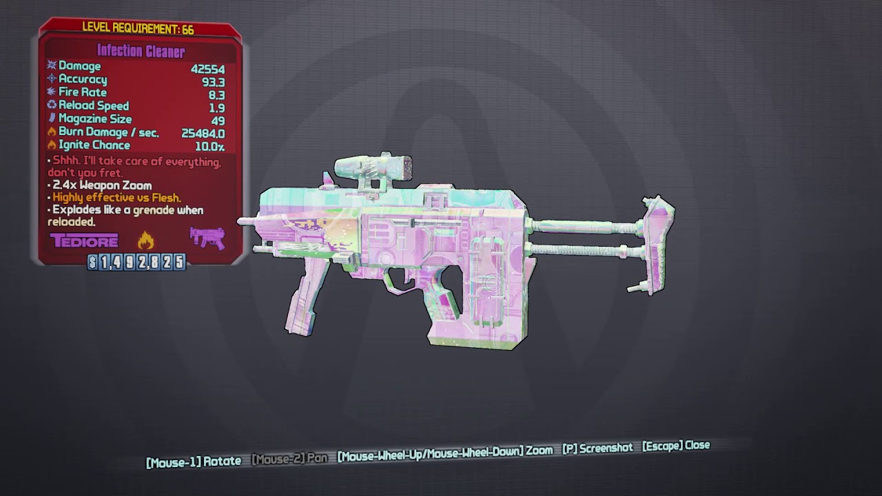 Borderlands 2 New Rainbow rarity gun INFECTION CLEANER!!!!! YouTube