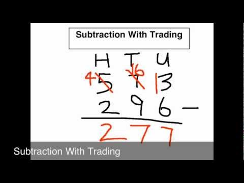 Subtraction With Trading - YouTube