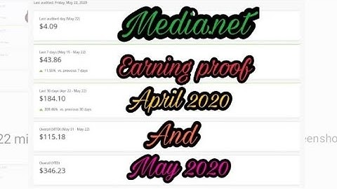 Media.net payment proof April and May 2020 | Media.net earning proof 2020 | Media.net income proof