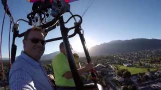 My first lesson in hot air balloon - 15 feet off the ground in neighborhoods!