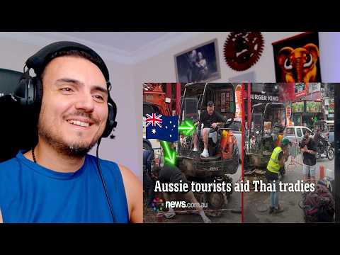 Kind Australian tourists help local fix broken digger in Thailand Reaction