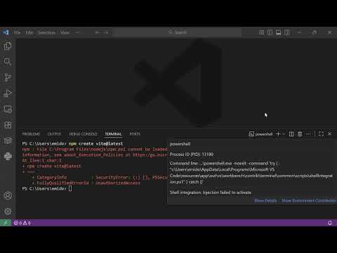 Solve VSCode Error || npm cannot be loaded because running scripts is disabled on this system