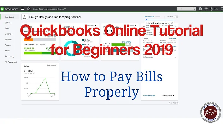 Quickbooks Online Tutorial for Beginners 2019 - How to Pay Bills Properly