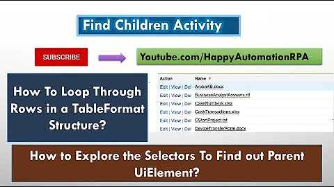 RPA - UiPath - Find Children Activity. Subscribe & Encourage if you like this video.