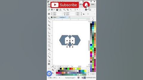 UNIQE  LOGO WITH HEXAGON SHAPES IN COREL DRAW #shorts #youtubeshorts #trending #viral #hindi #facts