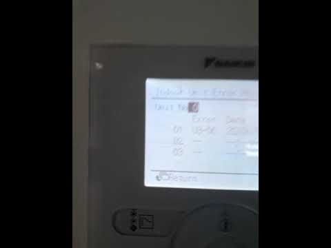 How to clear U3-06 daikin error code