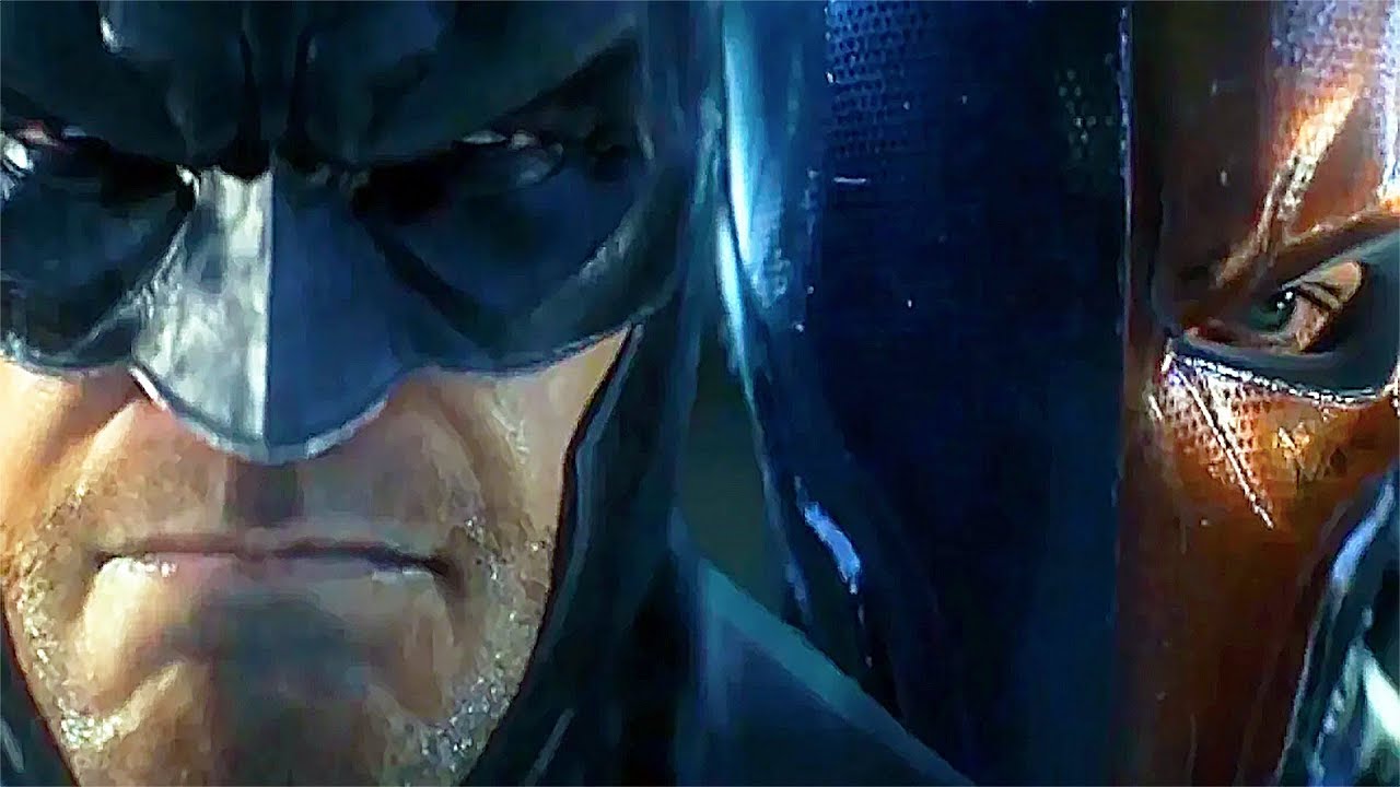 BATMAN Vs. Deathstroke EPIC Fight Scene Cinematic Battle - YouTube