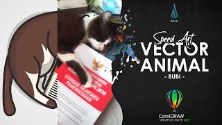Speed Art - Simple Vector Animal | CorelDraw 2019