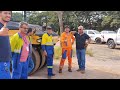 Maquinário Prefeitura de Jaru-Ro. Desfile das máquinas pela Cidade.