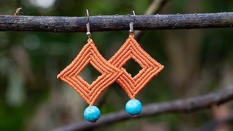 Macrame tutorial: How to Make Simple Macrame Earrings DIY