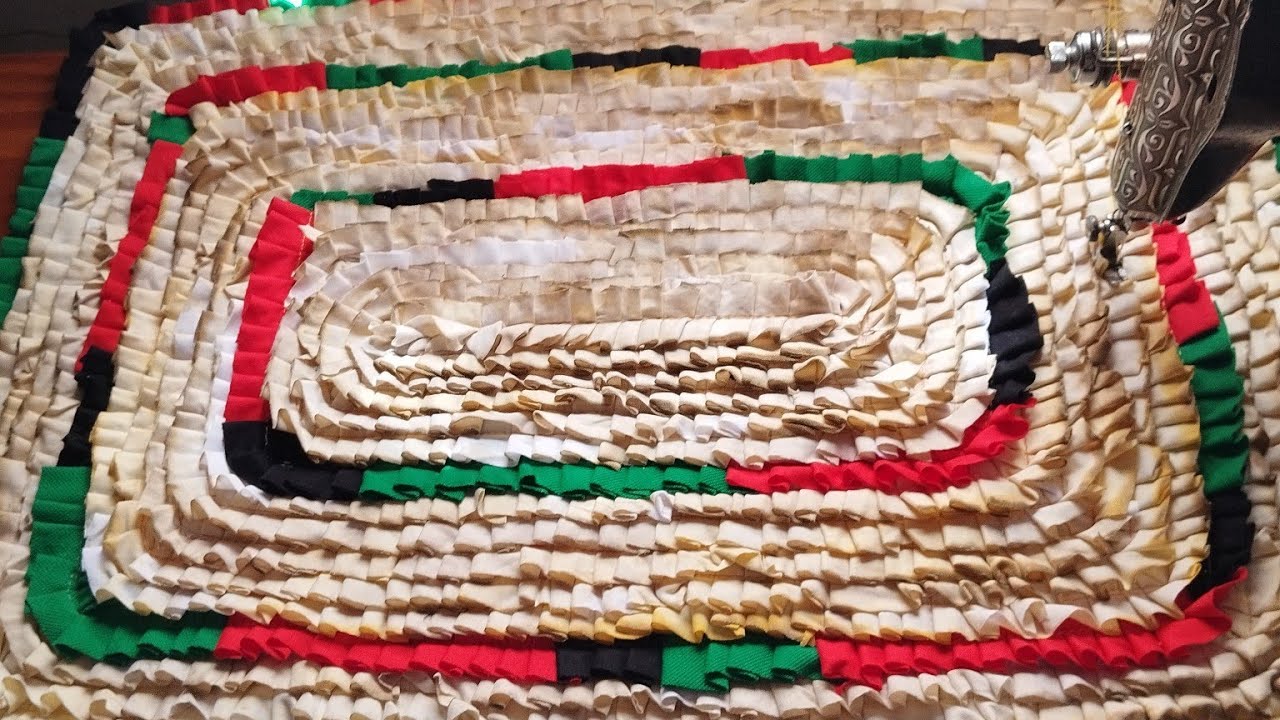 🌺 Tapete de frufru com material reciclado/FÁCIL E BARATO.