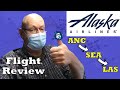 Flight Review - ALASKA AIRLINES Anchorage to Las Vegas via Seattle.  Economy Class...