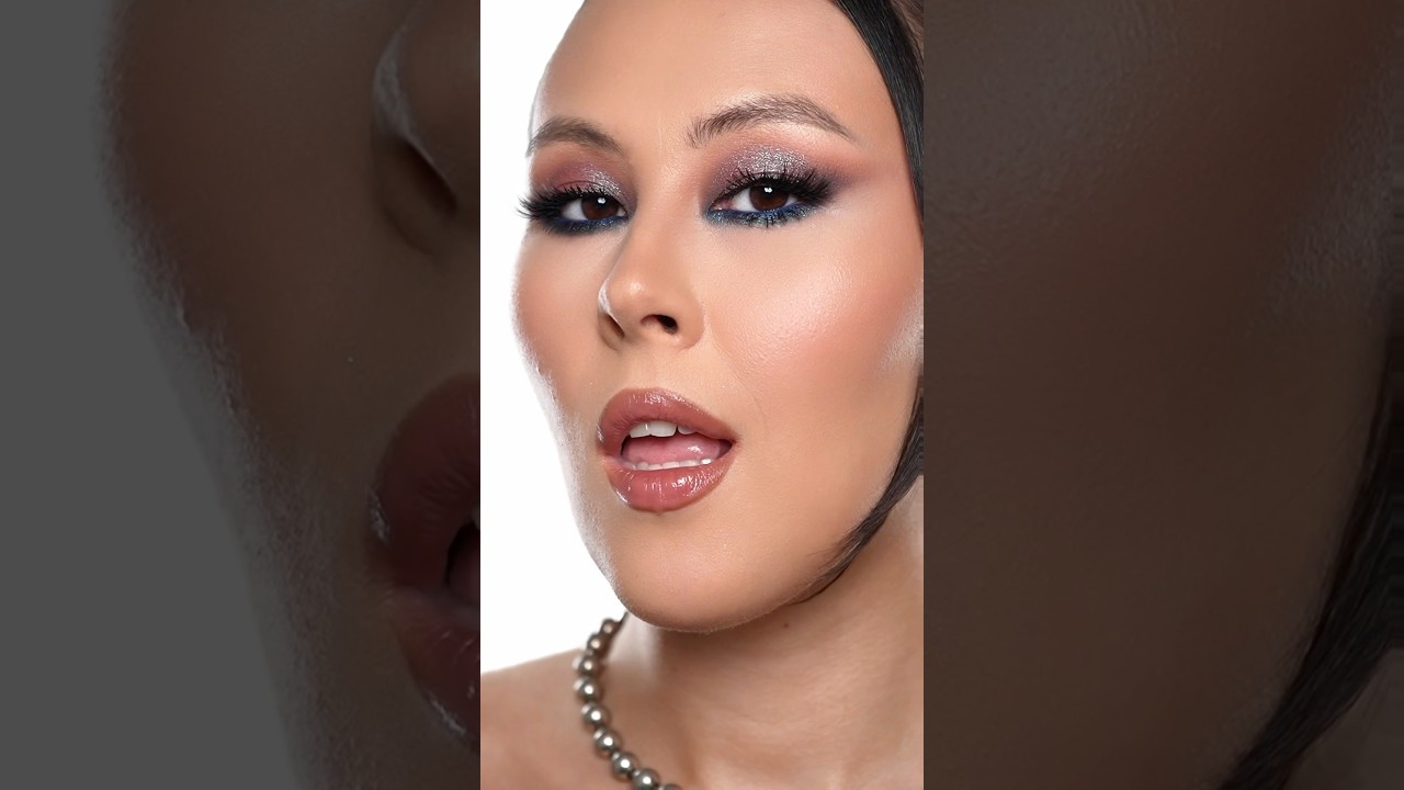 ✨ Smoky Eye Glow: Blue, Gray & Brown Transformation 💙