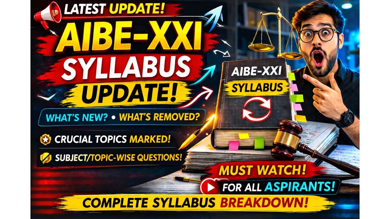 AIBE-XXI 2026 Syllabus Revealed! Subject-Wise Question Strategy Inside!