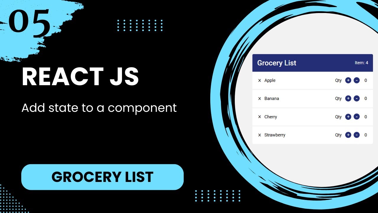 React JS #5 - Add state to a component - YouTube