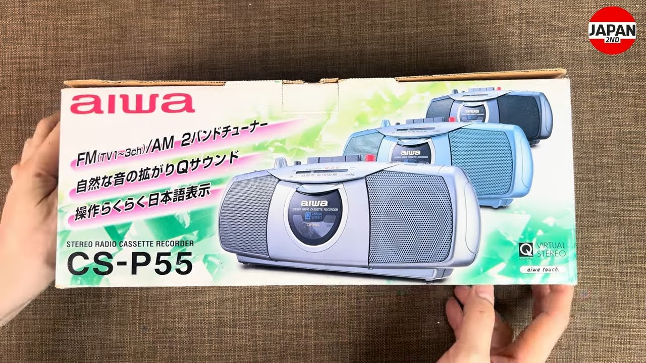 AIWA CS-P55 Stereo Radio Cassette Recorder Vintage Sound ステレオ