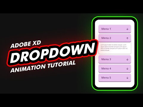 ✅ How to Animate Dropdown in Adobe Xd | adobe xd dropdown menu | Beekay