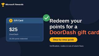 How to Redeem Microsoft Rewards for DoorDash - #microsoftrewards