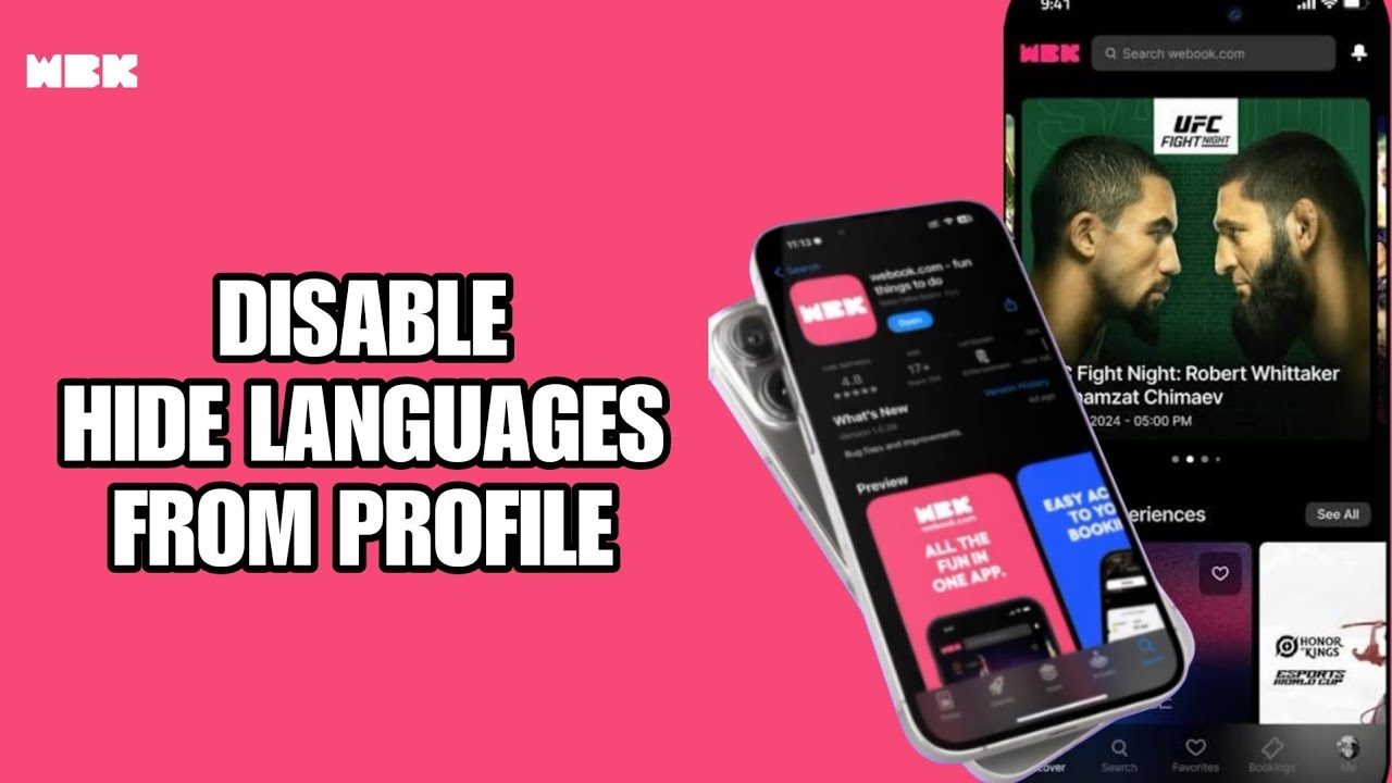 Как отключить скрытие языков в профиле в приложении Webook.com | Пошаговое руководство