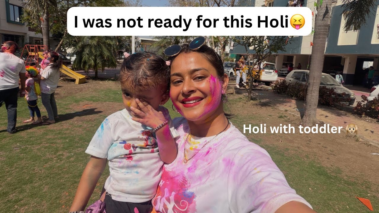 I was not Ready for this Holi😝 Holi with toddler🙉 #holispecial #holi2026 #vlog #momvlogger