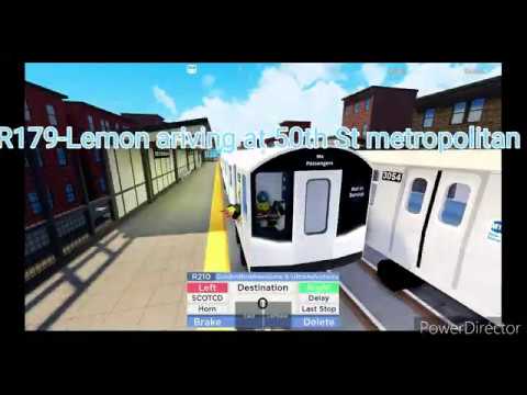 Roblox Subway Train Simulator R179 Lemon Ariving At 50th St Metropolitan Youtube - roblox metro simulator videos 9tubetv