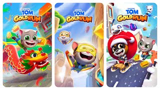 Talking Tom Gold Run Fly World vs Lunar New Year vs Snowboard World 2023 screenshot 4