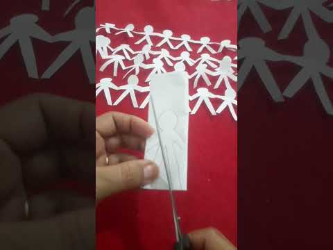 Easy Paper Craft - Paper Craft Idea/Bonequinho de Mãos dadas de Papel 👬