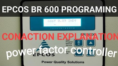 How to program a Power factor controller EPCOS BR 6000