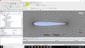 Turbulent Flow Around Naca 0012 Airfoil Ansys Fluent step #2 Mesh شرح بالعربي