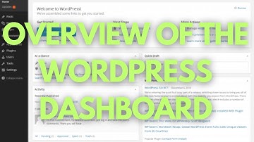 Overview of the WordPress Dashboard