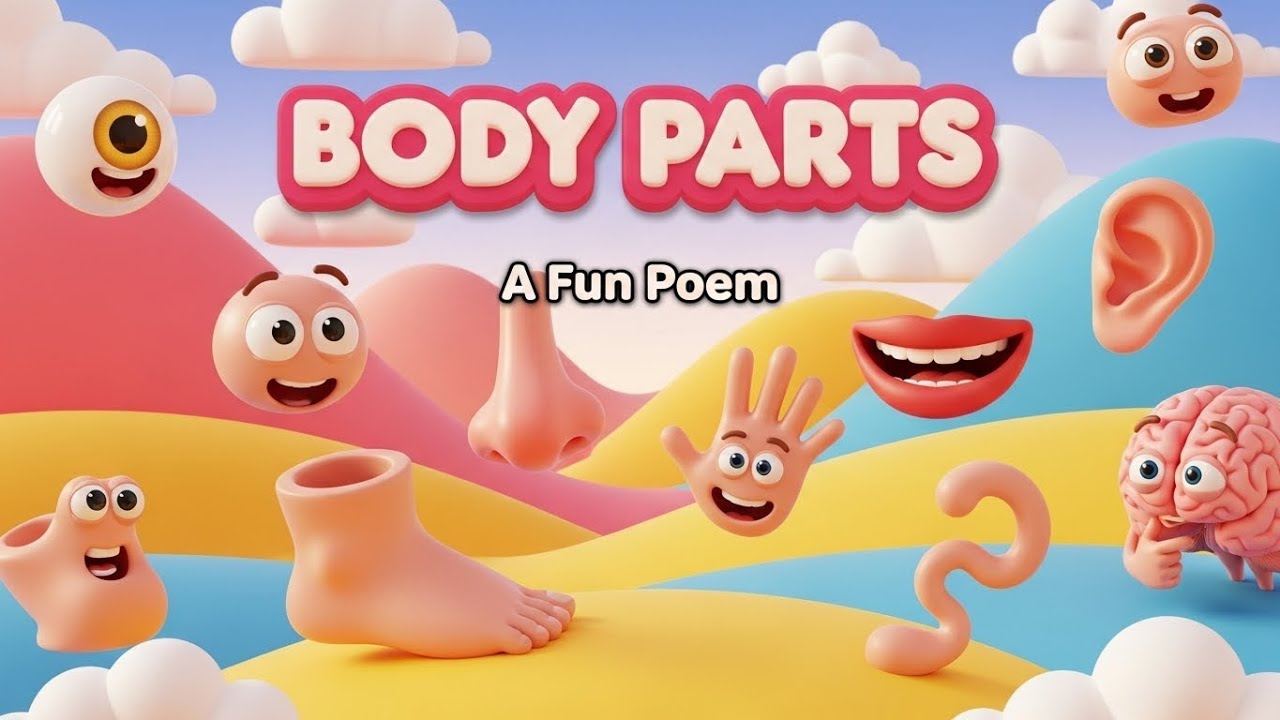 Body Parts Song 🧠👀  Learn Head, Shoulders  and More  Nursery Rhymes in English