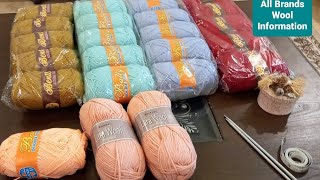 Wool Information | All About Yarn , Wool | Local , Imported all brands yarn wool Information