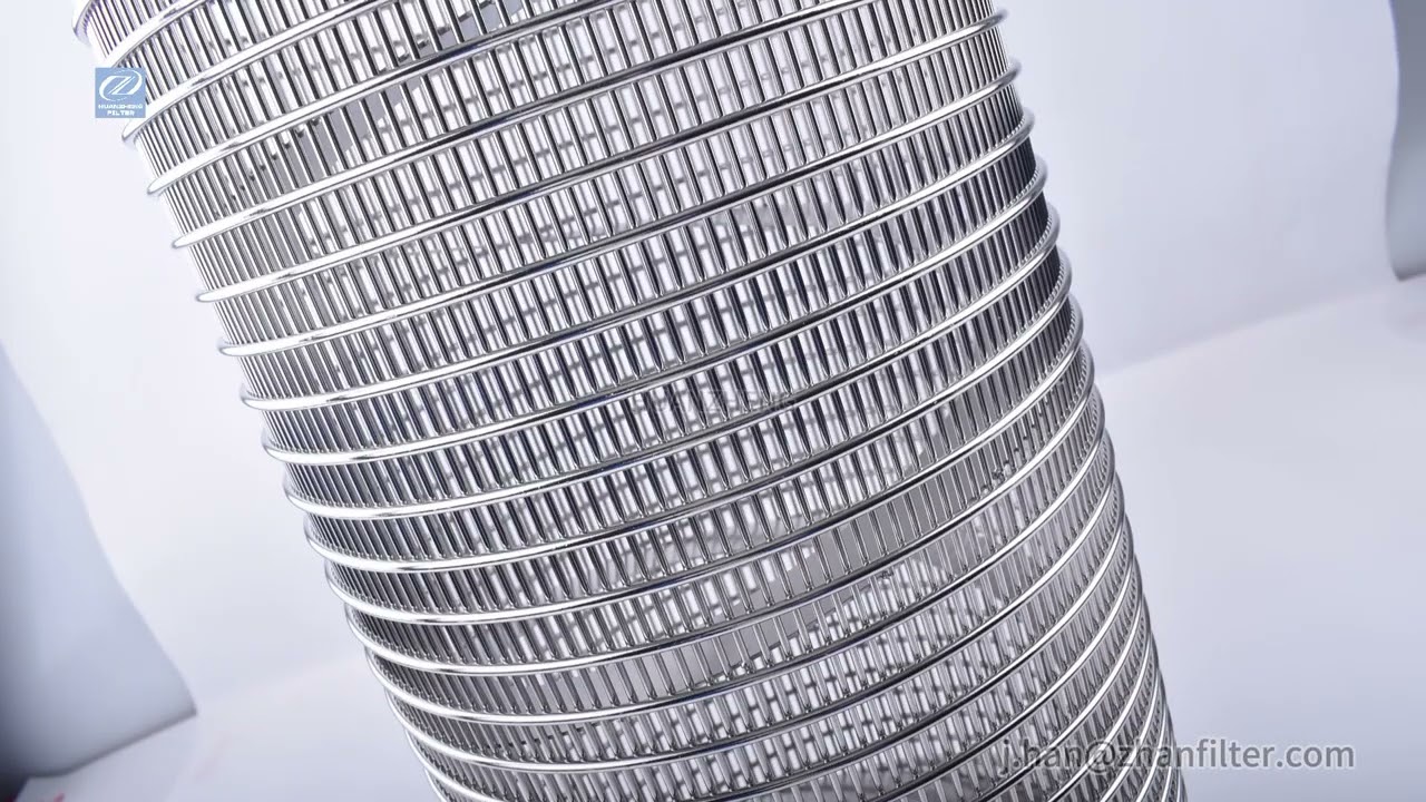 round wire slotted screen used in solid liquid separator 