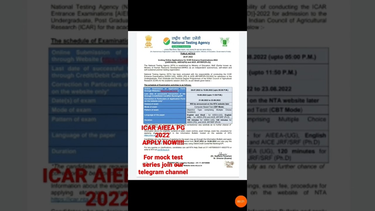 Icar application form 2022 icar jrf agricultural engineering  exam date 2022