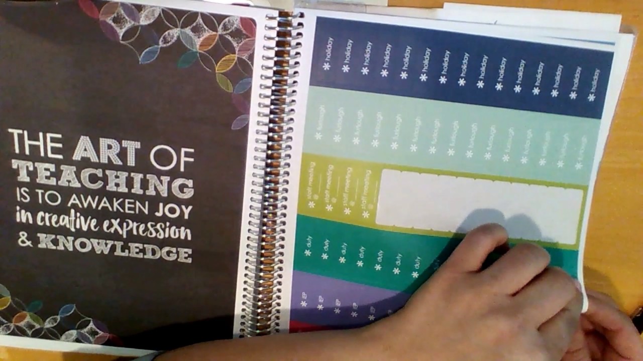Erin Condren Teacher Planner High School Plan With Me - YouTube