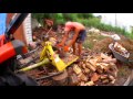 Винтовой колун дровокол для мини трактора. Wood splitter.Screw Woodcutter. Log splitter