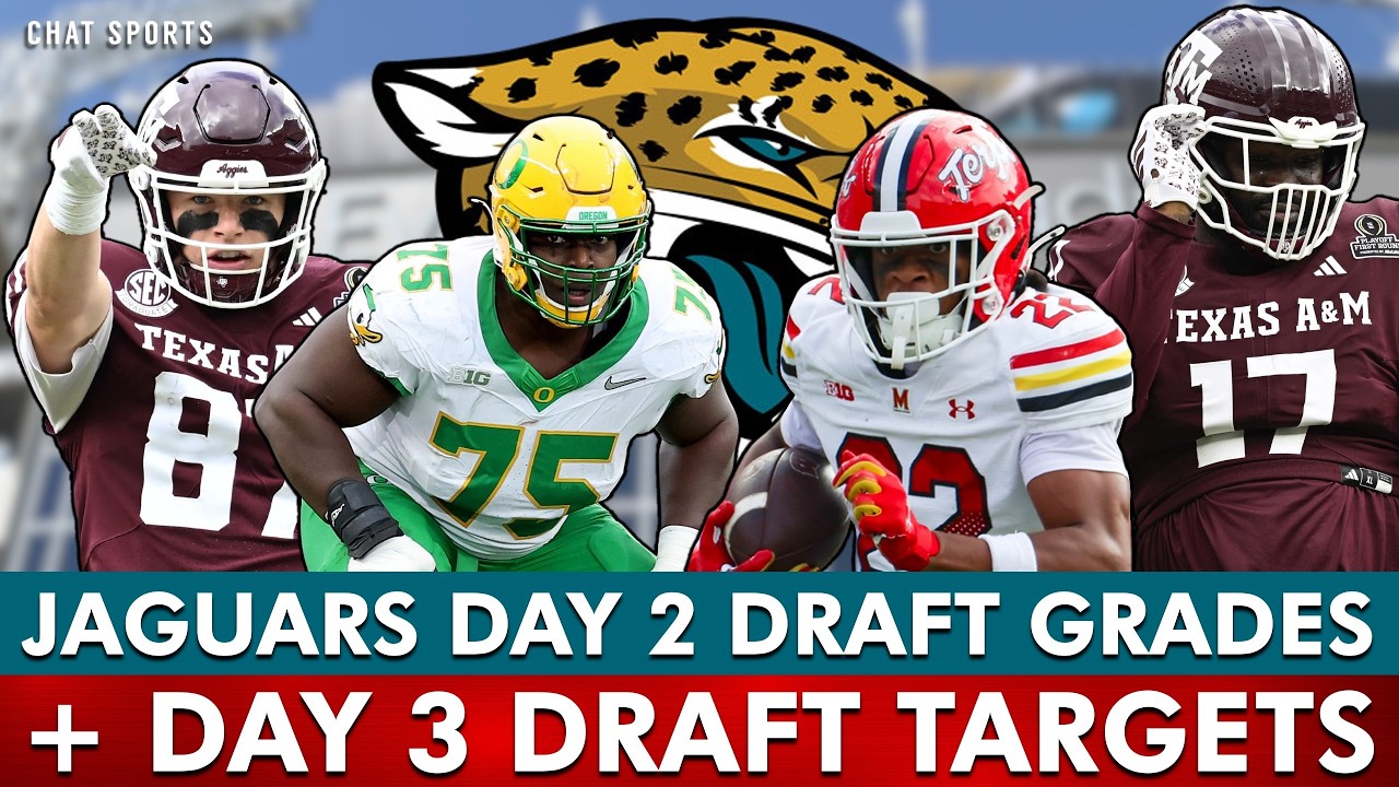 WATCH: Jacksonville Jaguars Draft GRADES Following Day 2 Of The 2026 NFL Draft + Day 3 Draft Targets