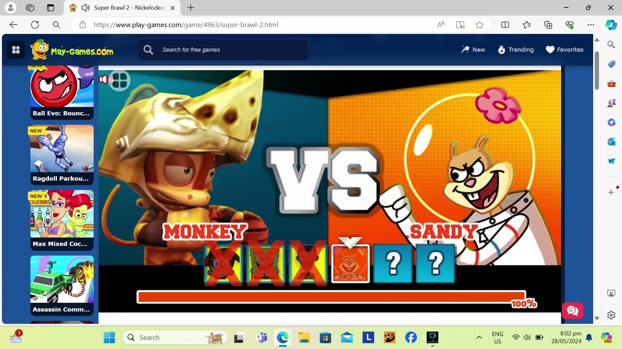 Super Brawl 2 - Tournament Mode with Monkey
