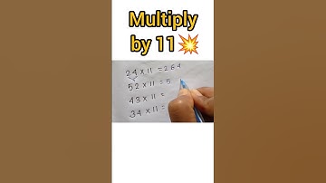 Multiply by 11 in just  2 seconds ⏰🔥||Fastest shortcut for multiplying with 11 🚀|| #multiplyby11