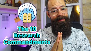 10 commandments for a successful PhD and research