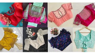 Silk Saree Blouse Designs 2023Boat Neck Back Open Blouse Designsblouse Designs