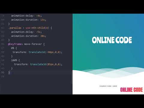 How to create wavy header using html css