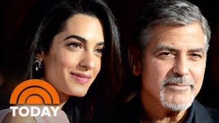 George And Amal Clooney Step Out With Twins, Caught On Camera | TODAY