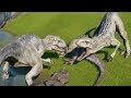 Indominus rex max vs tyrannosaurus rexspinosaurusindoraptorcarnotaurus  jurassic world evolution