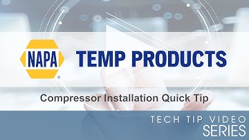 Compressor Installation Quick Tip