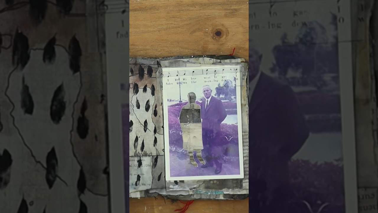 Sticky tape transfer #junkjournal #papercrafts #diycraft