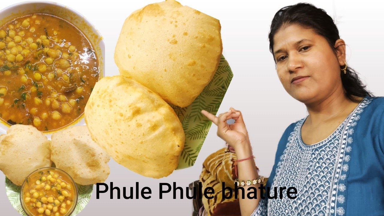 Market Jaise Phule Phule Bhature vah bhi Bina Maida Ghar per hi banaa sakte hain🥰