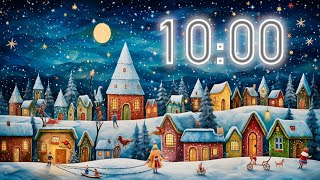 10 Minute Christmas Timer 🎵 with Music (4K) 🎄