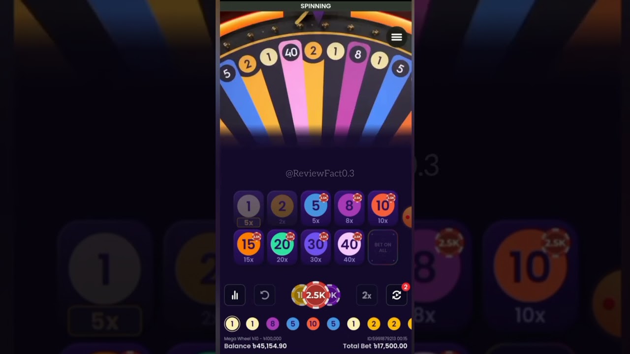 Mega wheel casino game review. 